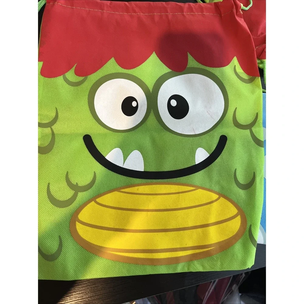 Small‎ Set (7) Silly Monster Drawstring Bags, Apparel Accessories 11.5x15